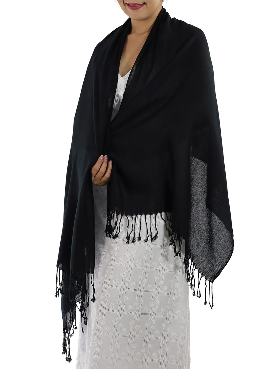 Black Cashmere Scarf