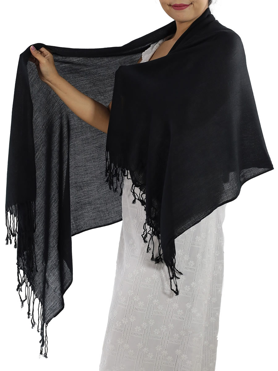 Black Cashmere Scarf