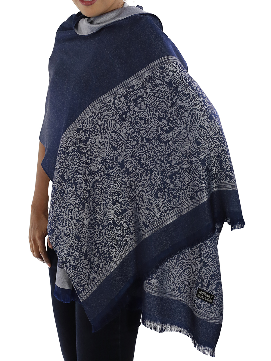 Cashmere Scarf, Black: image 6