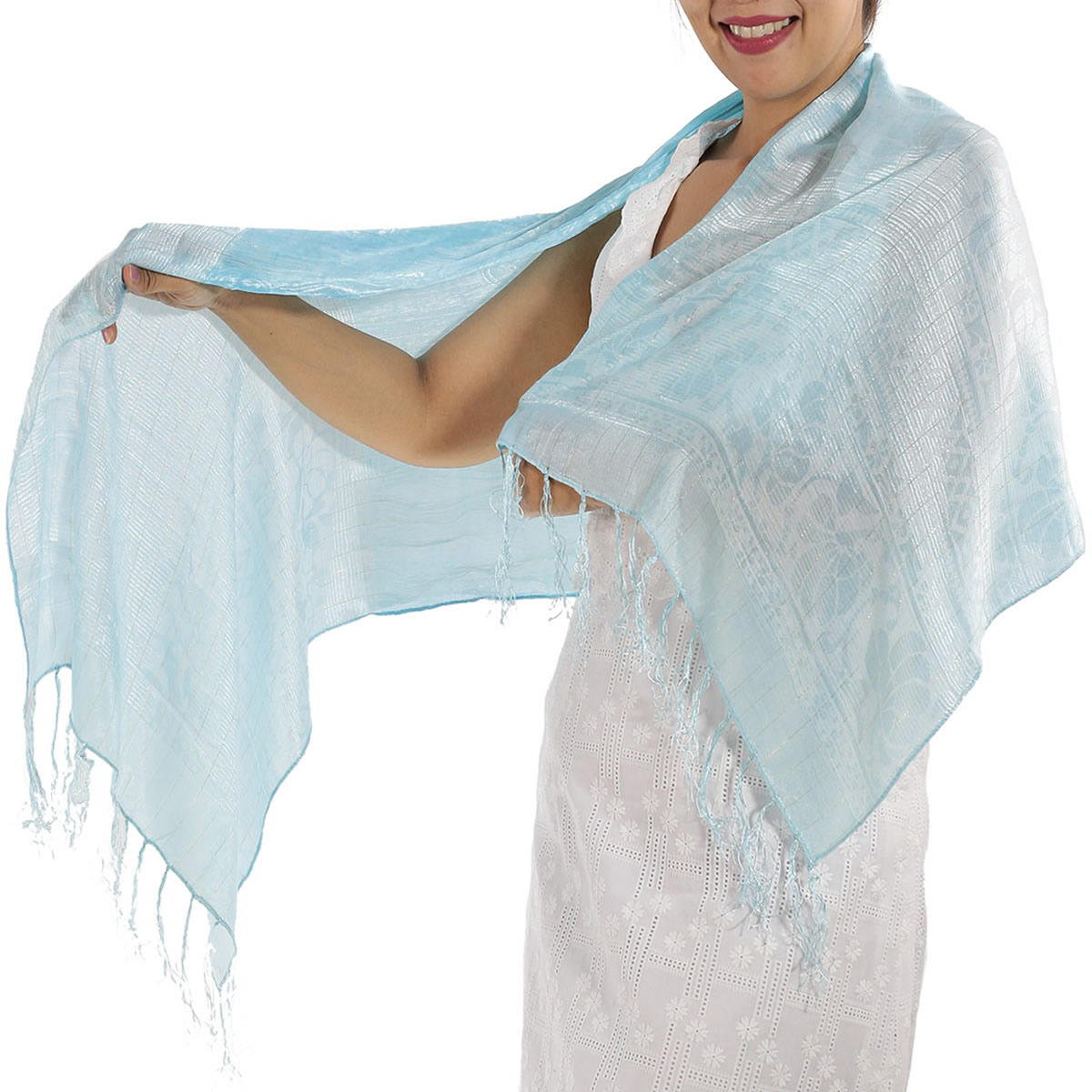 Cashmere Scarf, Black: image 7