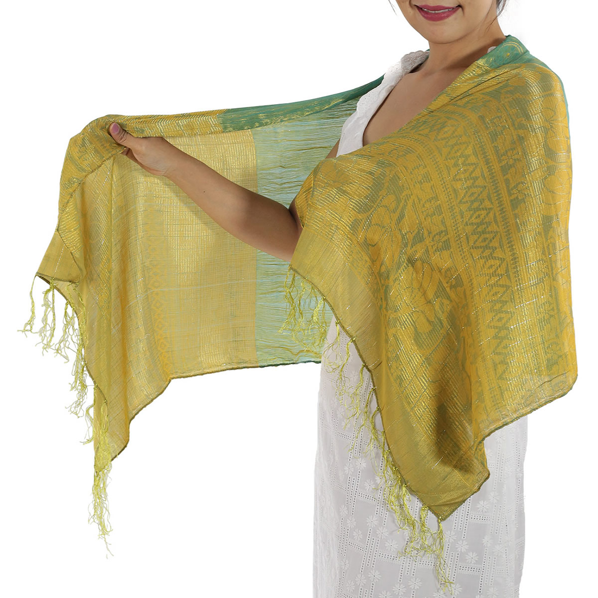 Cashmere Scarf, Black: image 8