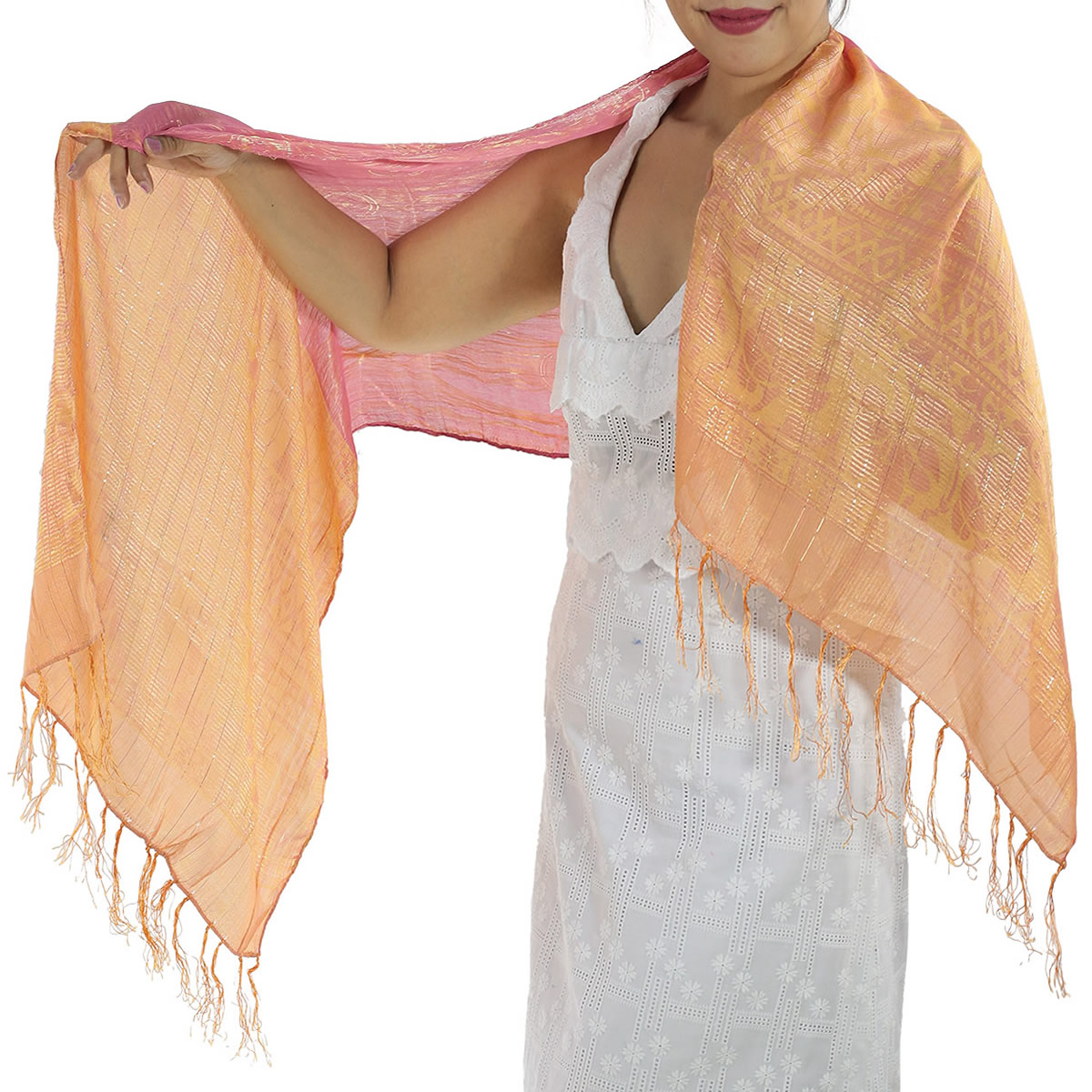 Pashmina Scarf, Light Blue: image 11