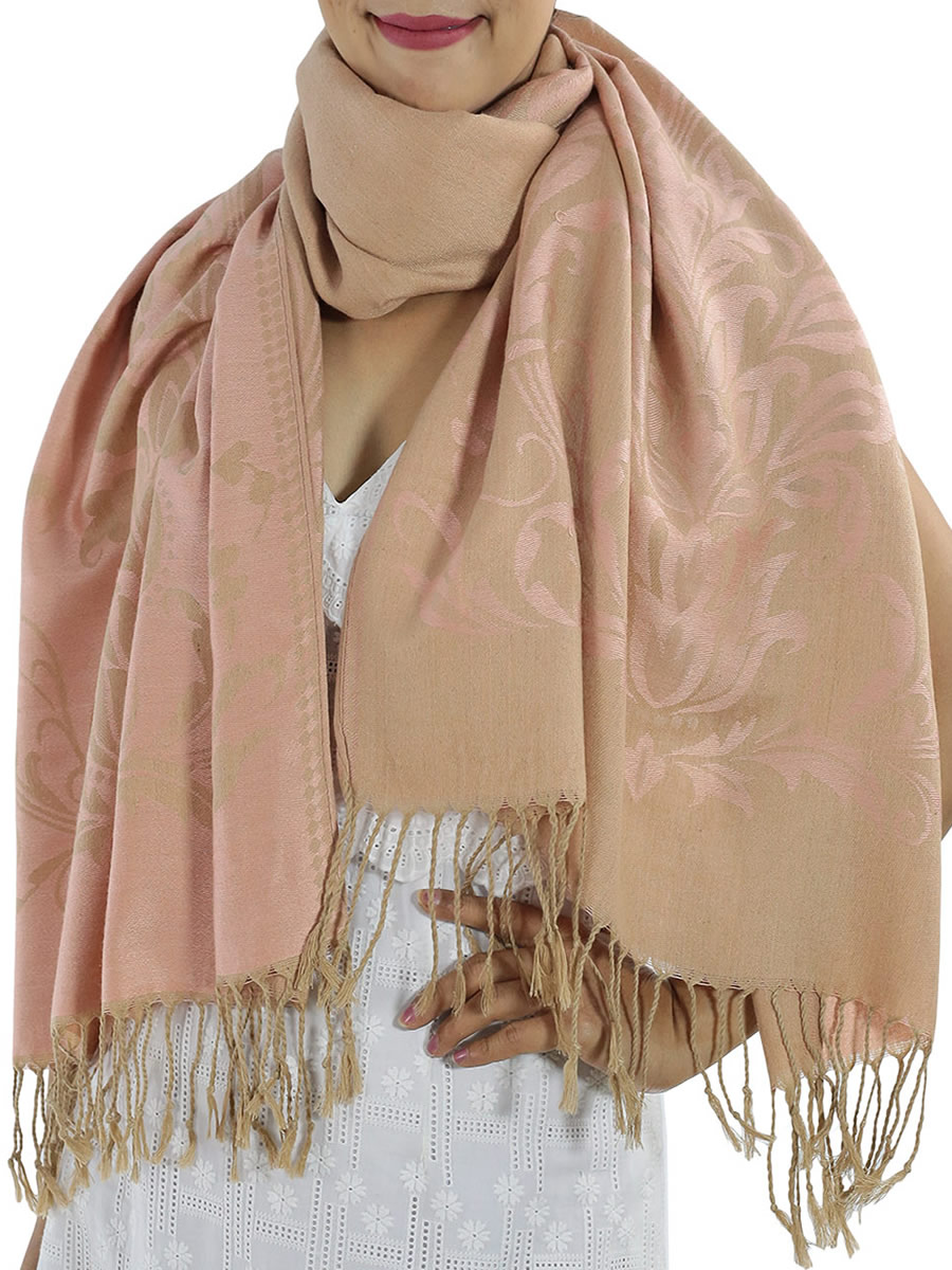 Patterned Pashmina, Gray: image 10