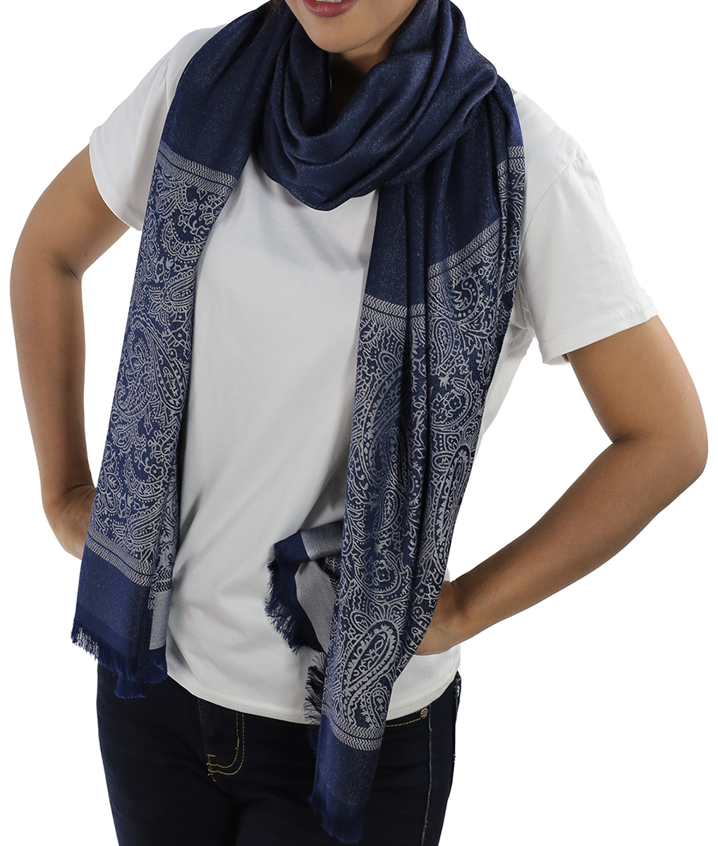 Silk Shawl, Blue