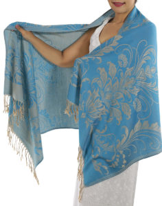 buy baby blue pashmina scarf 1
