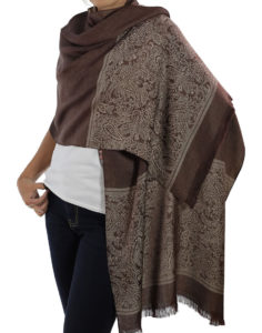 buy brown silk scarf
