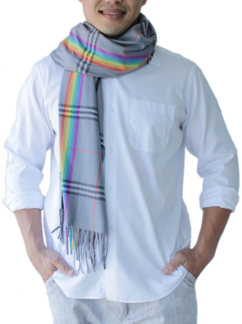 mens grey scarves