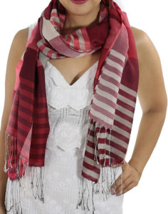 red plaid scarves